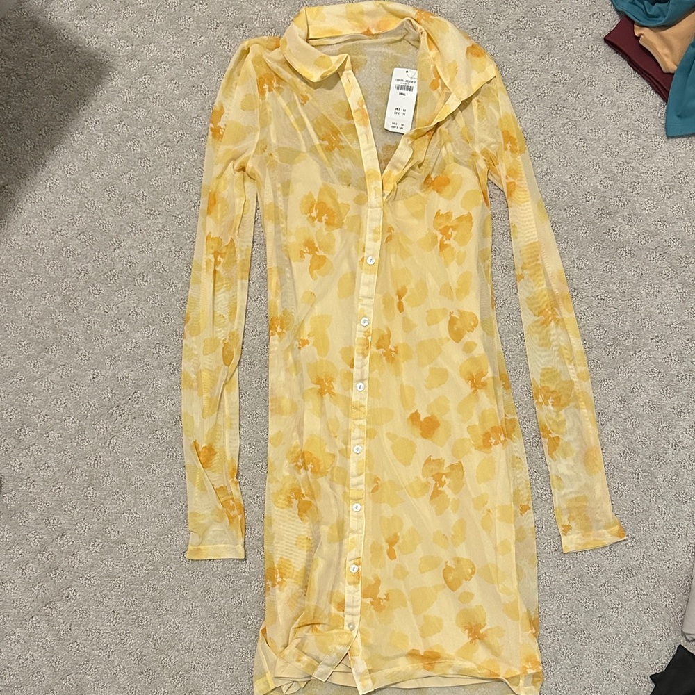 Abercrombie & Fitch Yellow Floral Dress